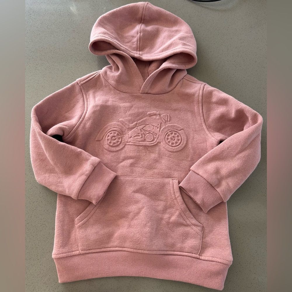 Kids Headquarters Pink Hoodie Motorcycle graphic Size 3T-New without Tag!